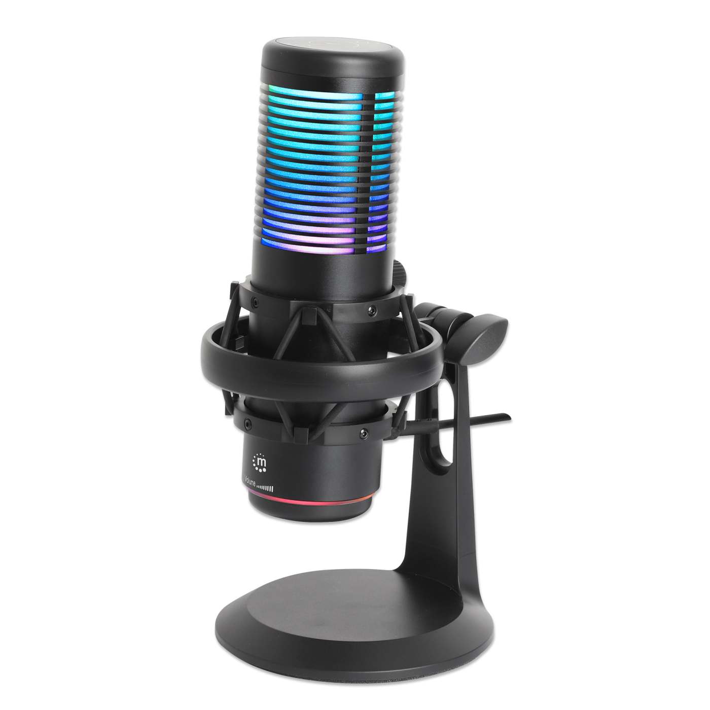 Professional RGB LED USB Condenser Microphone with Noise Cancellation - Perfect for Streaming, Gaming, Podcasting & Home Studio Recording