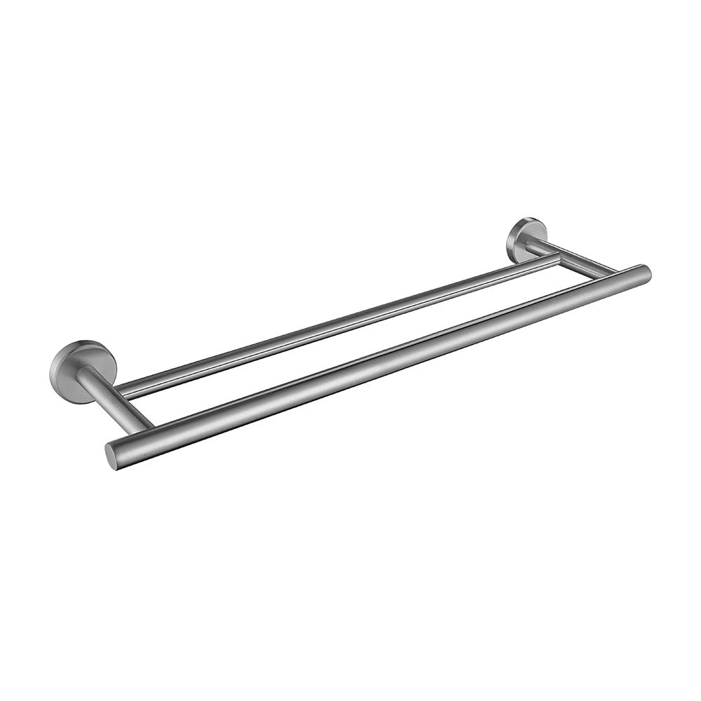 JQK 18 Inch Stainless Steel Towel Bar - Heavy Duty 304 Brushed Nickel Wall Mounted Bath Towel Rack for Bathroom, Kitchen & Spa - 0.8mm Thick with 20.47
