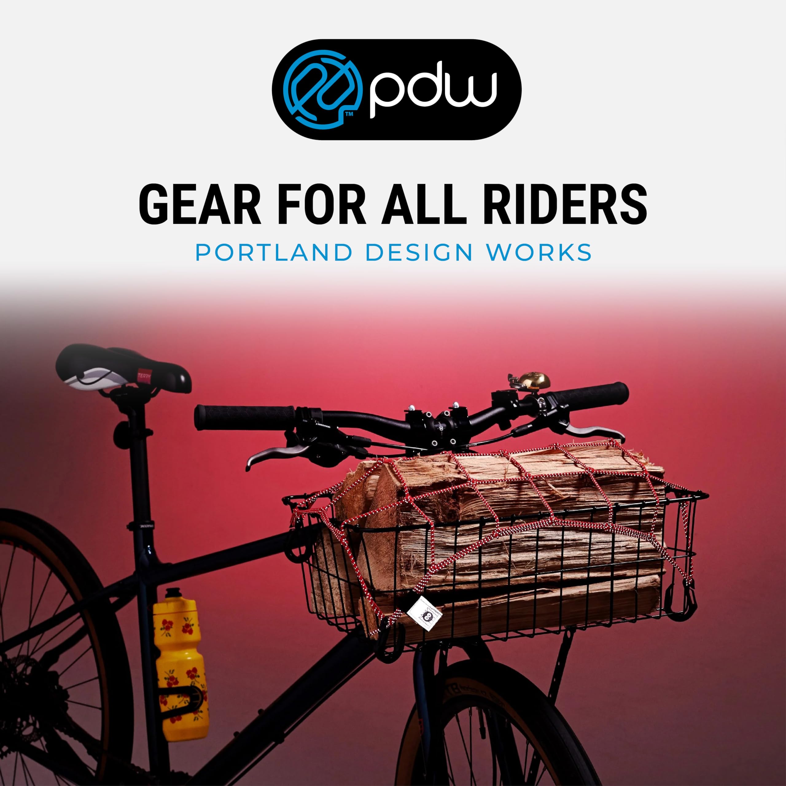 Portland Design Works Cargo Web - Reflective Expandable Bungee Net with Hooks for Bike Storage | Secure Bicycle Accessories | Perfect for Commuting, Groceries & Outdoor Adventures