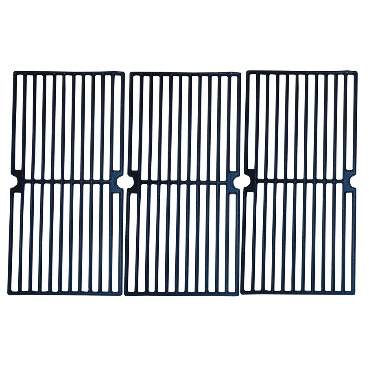 3-Piece Gloss Cast Iron Cooking Grid for Brinkmann & Charmglow Gas Grills - 26.5 Inch Replacement Grates for Outdoor BBQ, Grilling, and Camping Cooking