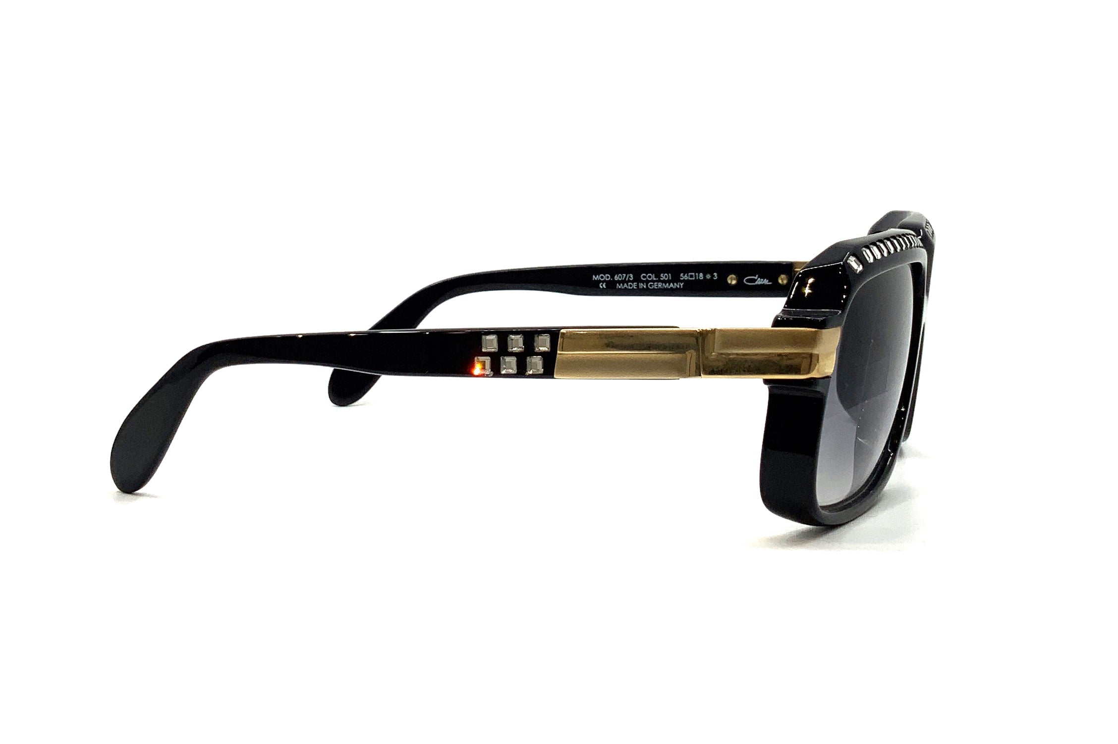 Cazal 607/3 Black Sunglasses for Men & Women - Retro Aviator Style, UV Protection - Perfect for Driving, Outdoor Activities & Fashion Statements