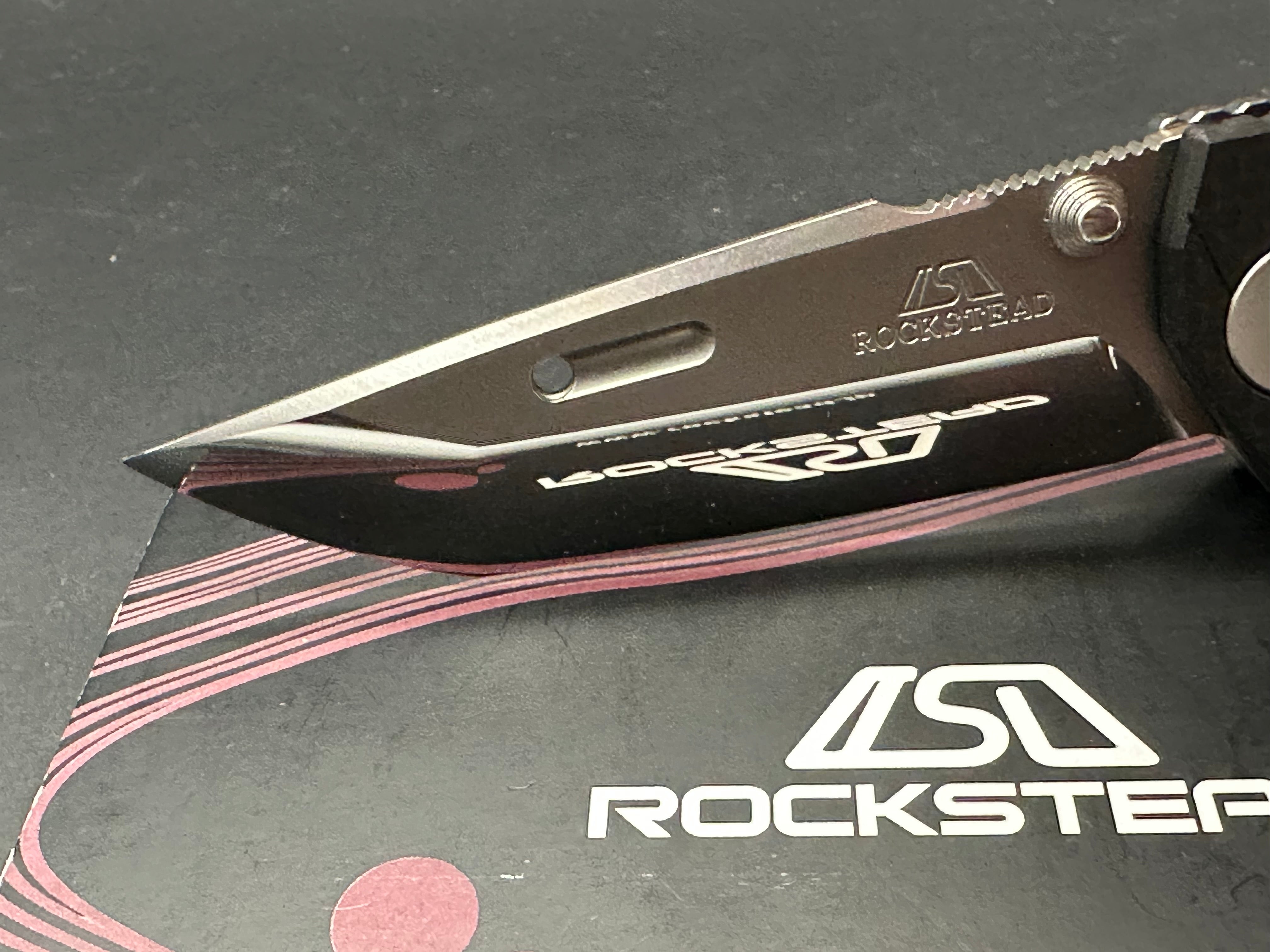 Rockstead Ren ZDP-189 Mirror Finished Tanto Folding Knife - Ultra Sharp Japanese Steel Blade for EDC, Outdoor, and Tactical Use
