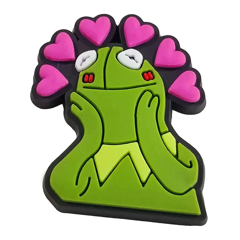 Sad Frog Shoe Charms Pins for Crocs - Cute Shoe Accessories Decorations for Kids & Adults - Perfect for Christmas Parties, Gifts & Everyday Fashion