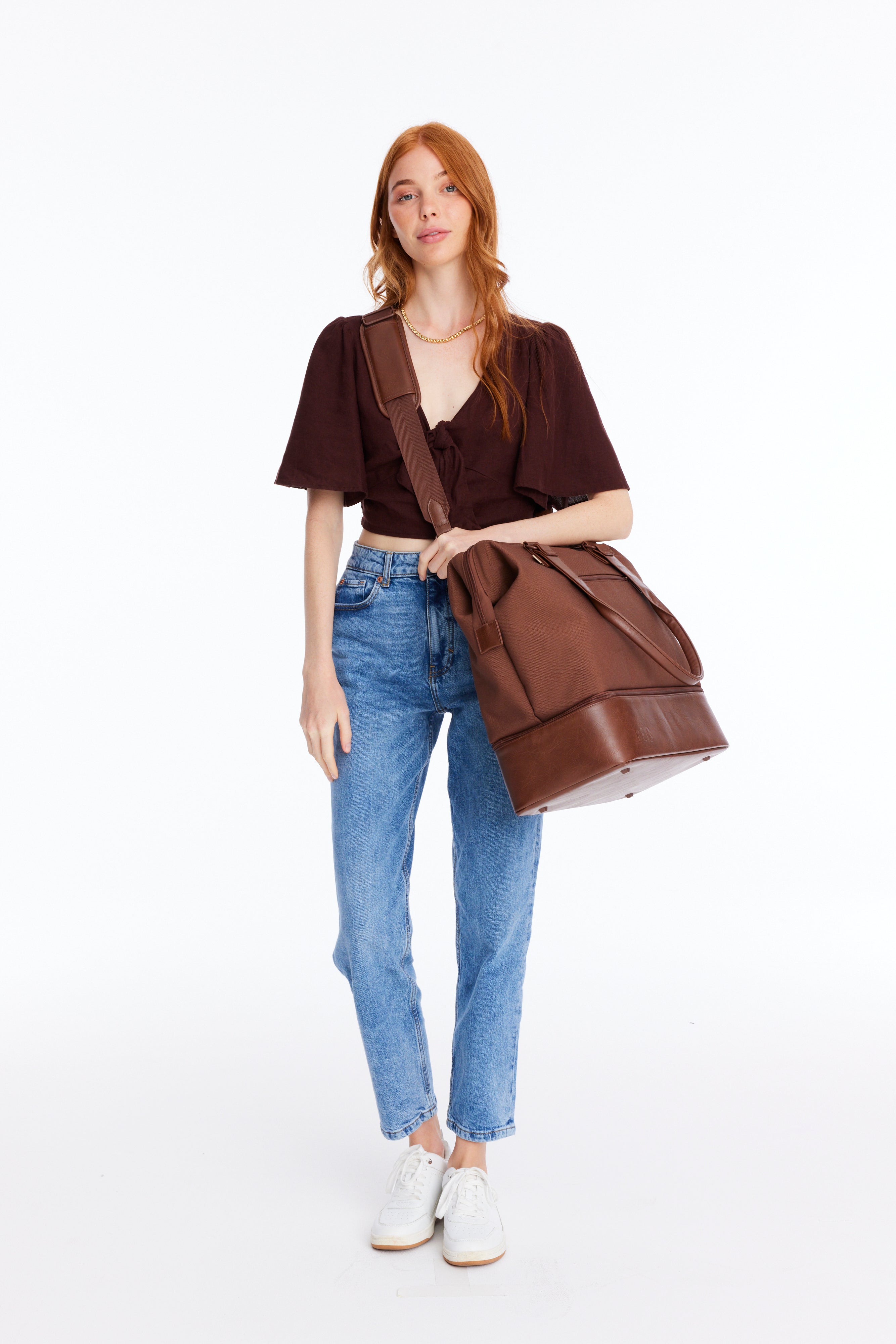 Maple Convertible Mini Weekender Bag - Stylish & Versatile Carry-On for Travel, Gym, or Weekend Getaways