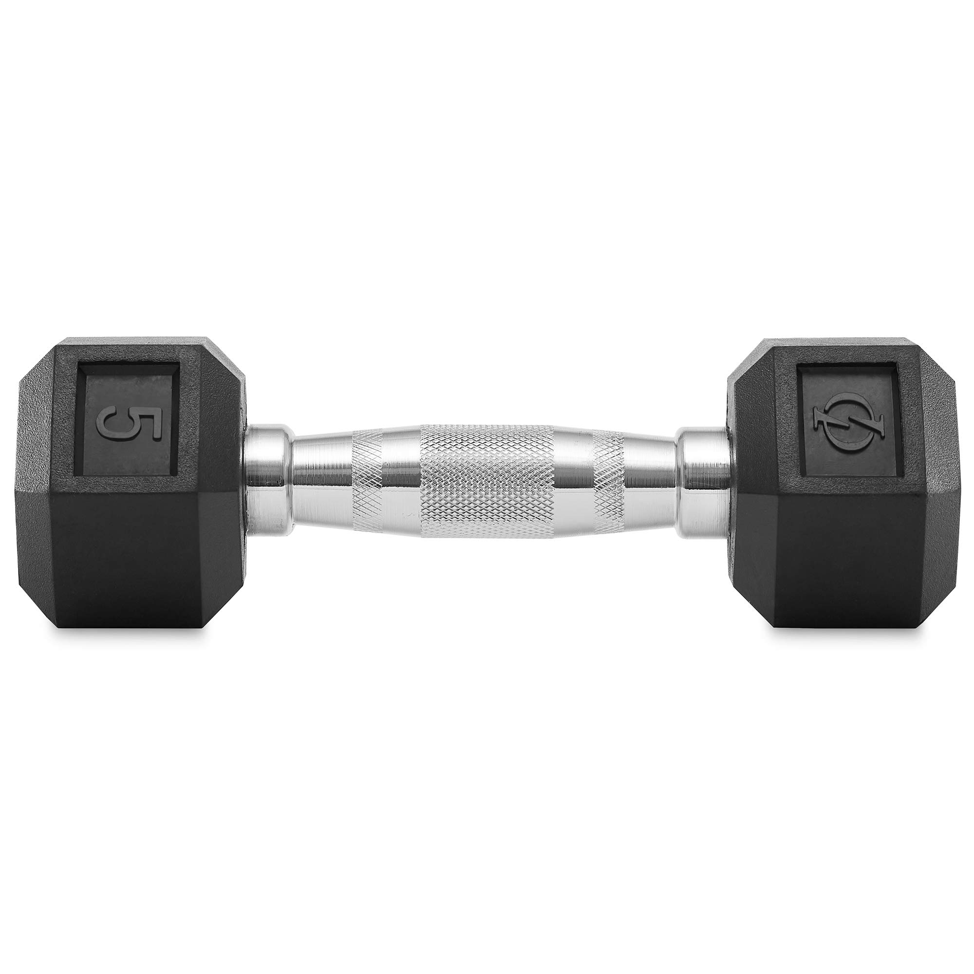 Rubber Coated Hex Dumbbell Set - 5-50lbs Gym Weights for Strength Training, Home Workout & CrossFit | Anti-Roll Design with Ergonomic Grip