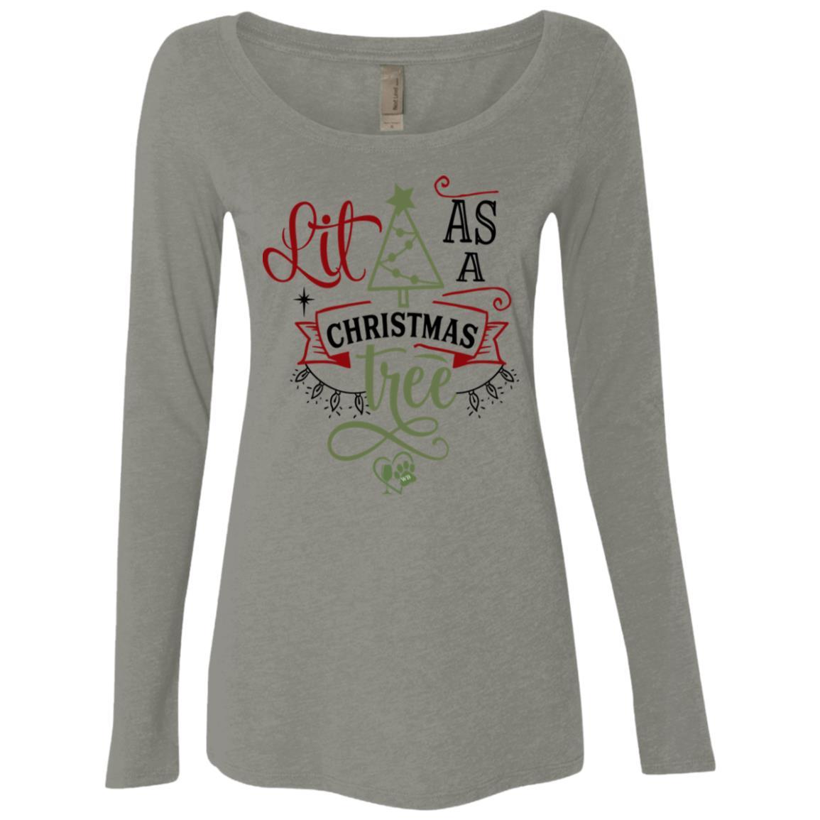 WineyBitches.Co Women's Long Sleeve Scoop Neck Tri-Blend T-Shirt - Soft & Comfortable for Casual Wear, Lounging, and Everyday Outfits