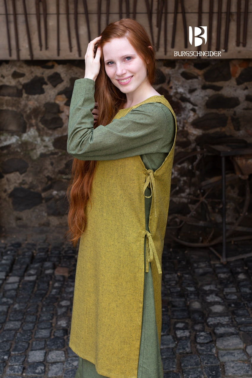 Viking Over Dress Haithabu Saffron Yellow - Medieval Norse Costume for LARP, Renaissance Fairs & Historical Reenactment