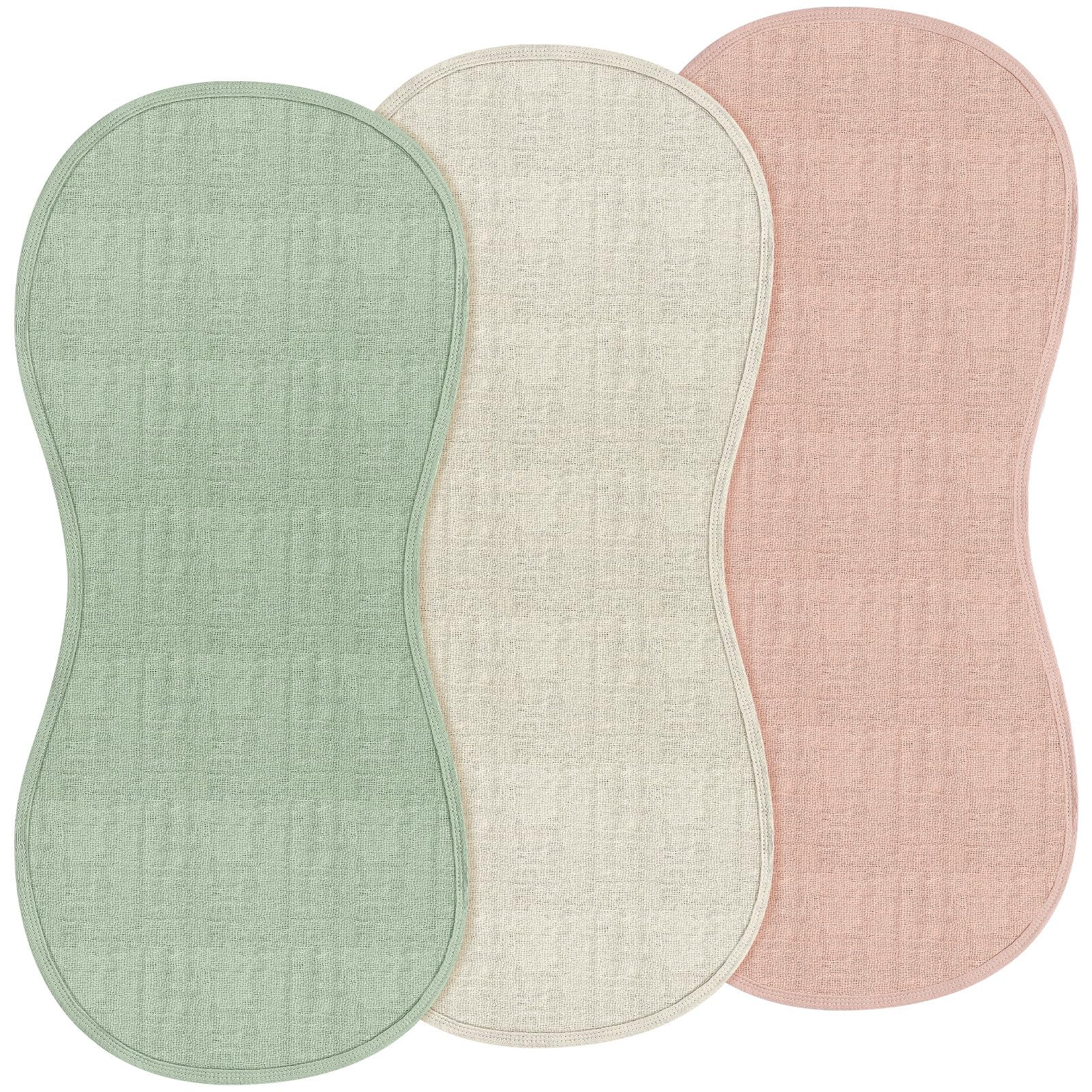 3 Pack Organic Cotton Peanut Changing Pad Liners - Waterproof, Washable & Reusable Diaper Mats for Babies | Fits Peanut Shape Changing Pads | Soft & Warm for Baby's Back | Perfect for Nursery, Travel & Diaper Changes (Fresh Style)