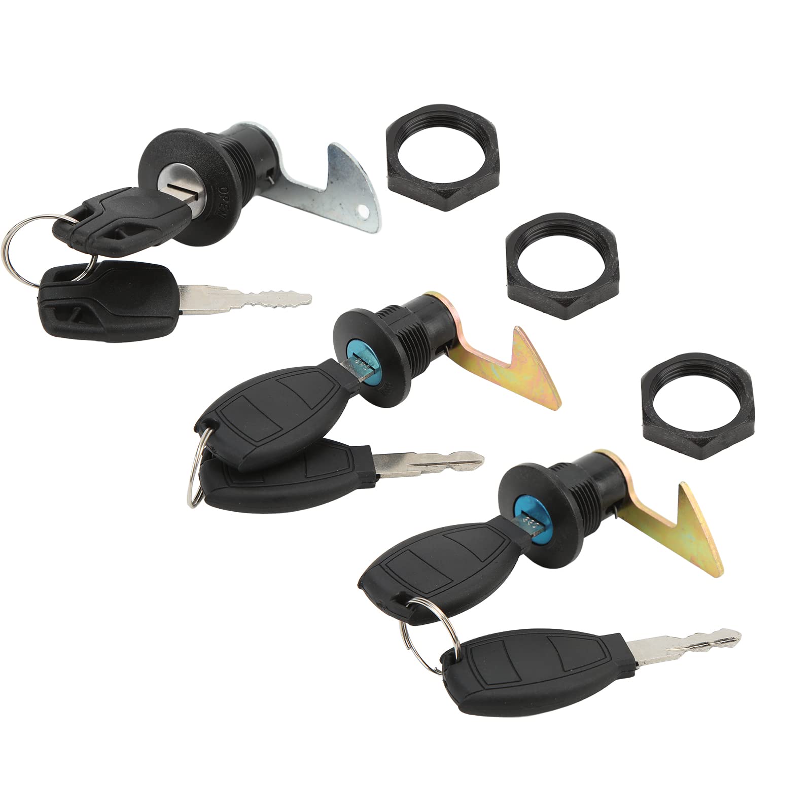 Universal Motorcycle & Scooter Tail Lock - Aluminum Plastic Storage Trunk Lock for Electric Bikes (Short Hook) - Secure Your Ride Accessories & Luggage