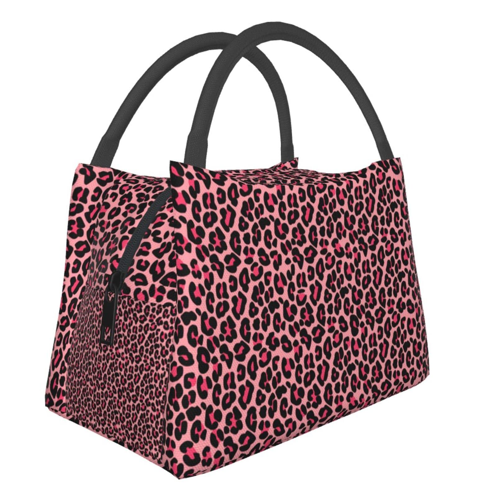 ASYG Leopard Print Insulated Lunch Box for Women - Portable Tote Picnic Bag, Leak-Proof Meal Container for Work, School & Outdoor Activities