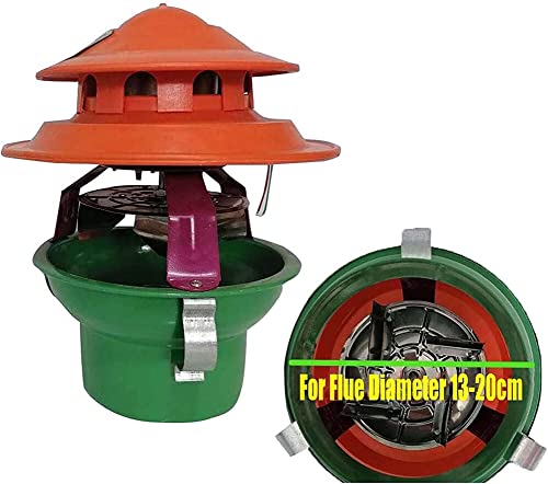 FYHDASTA 100W/120W Low Noise Chimney Ventilation Fan - Quiet Domestic Chimney Cover Fan for 13-20cm Diameter Chimney Hoses (100W Model) - Perfect for Kitchen Exhaust, Home Ventilation & Smoke Removal