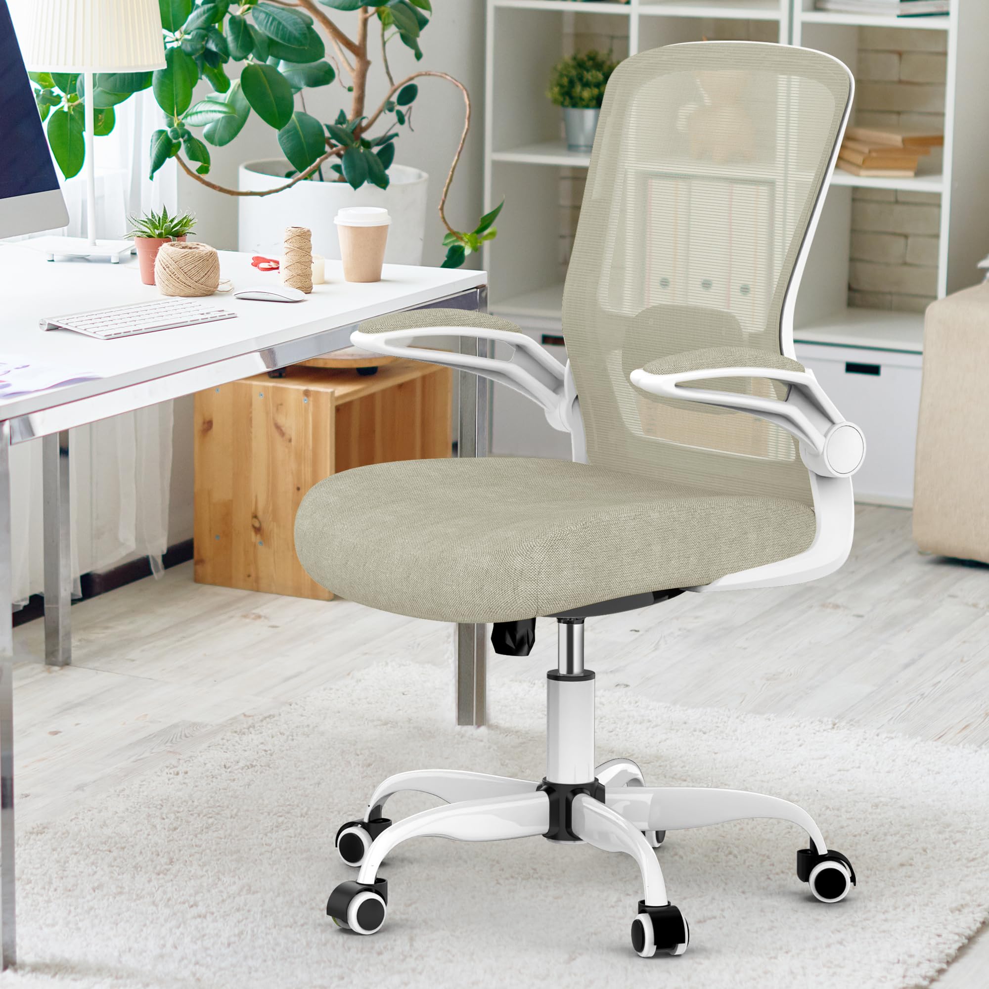 Ergonomic High Back Office Chair - Adjustable Lumbar Support & Thickened Seat Cushion Mesh Computer Desk Chair for Home & Office Workspaces | Perfect for Long Hours of Sitting, Gaming, and Remote Work