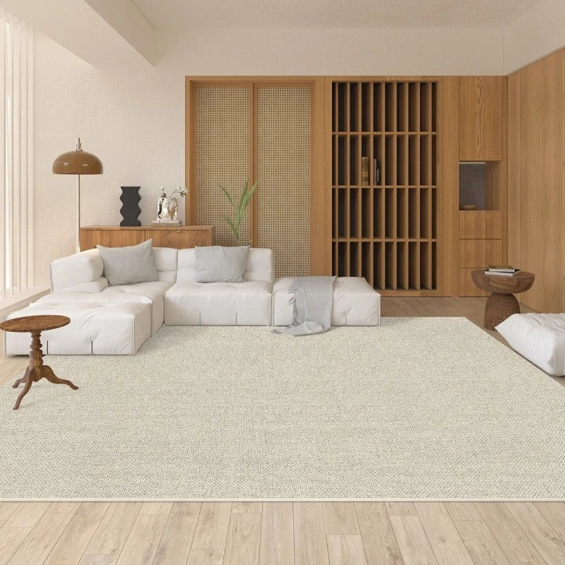 Jada Velvet Minimalist Solid Area Living Room Rug - Soft Plush Modern Home Decor for Bedroom, Dorm, Office