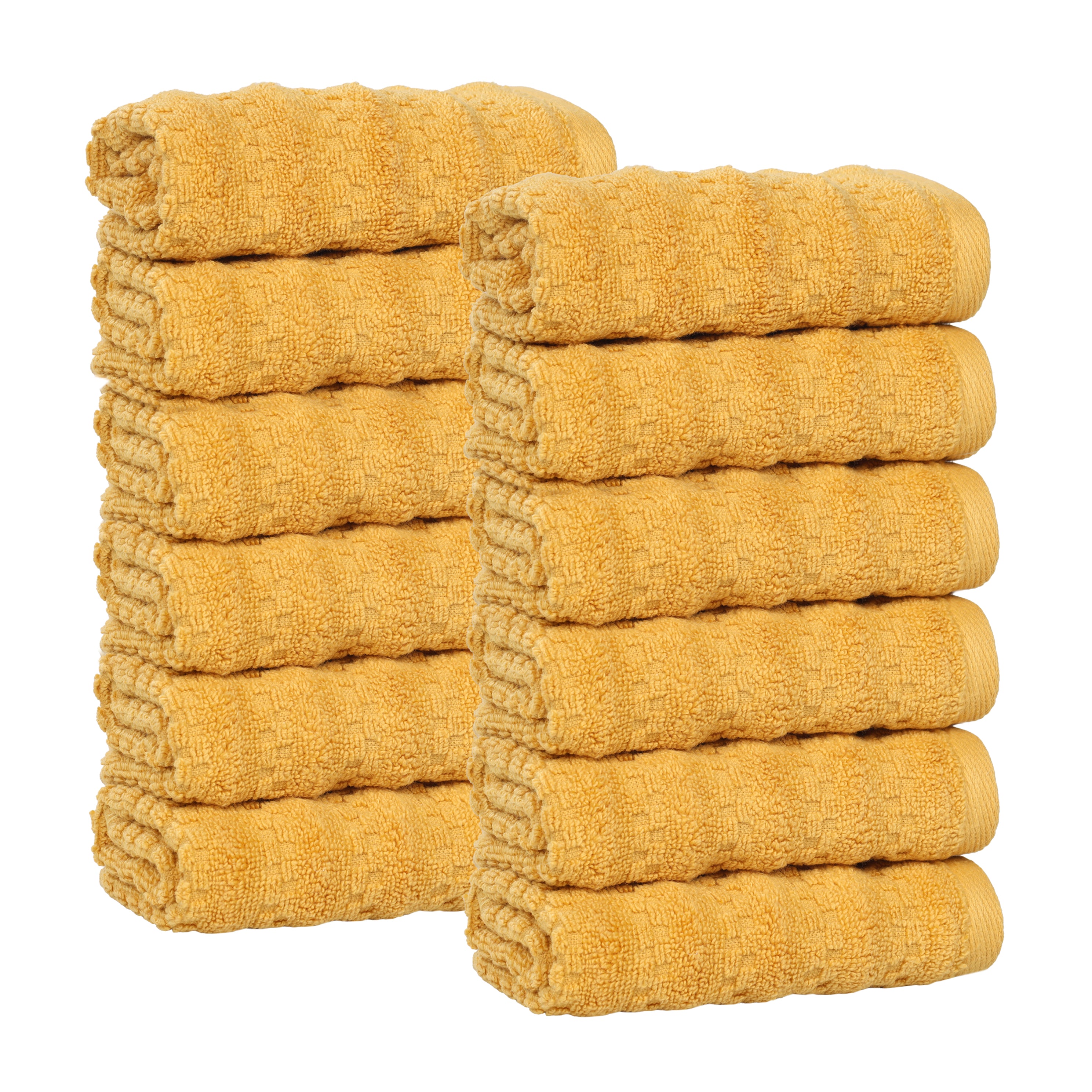 Zuma Zero Twist Cotton Medium Weight Face Towels & Washcloths - 12 Pack | Soft & Absorbent for Spa, Gym, Baby Care & Daily Use