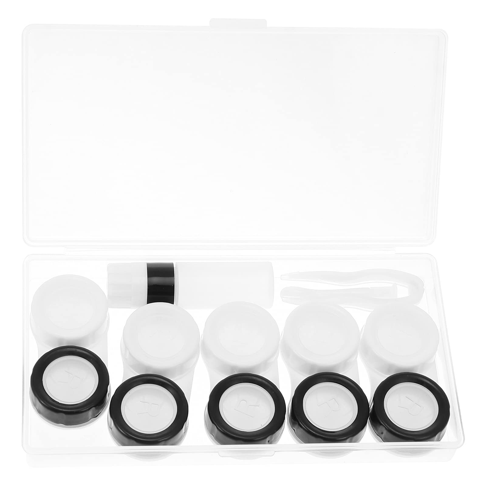 DOITOOL 5-Pack Clear Eyeglass Case - Portable Lens Storage Box with Transparent Cover | Perfect for Travel, Office & Home Organization