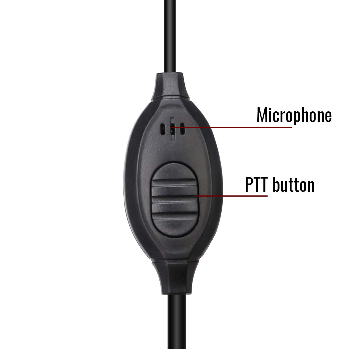 Retevis RT22 Walkie Talkie Earpiece with Microphone - 2 Pin Ear Hook Headset for RT22/RT68/RT21/H-777/RT86/RB68 Radios - Compatible with Kenwood & Arcshell Two-Way Radios (1 Pack) - Ideal for Security, Construction & Outdoor Activities