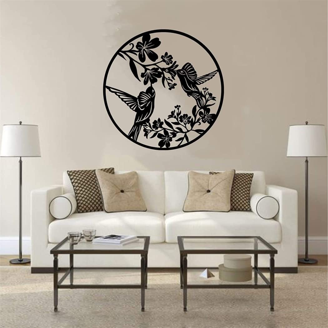 11-Inch Round Metal 3D Birds Wall Decor Hanging Art Sculpture - Home & Housewarming Gift for Living Room, Bedroom - Perfect for Farmhouse, Rustic & Modern Interior Design
