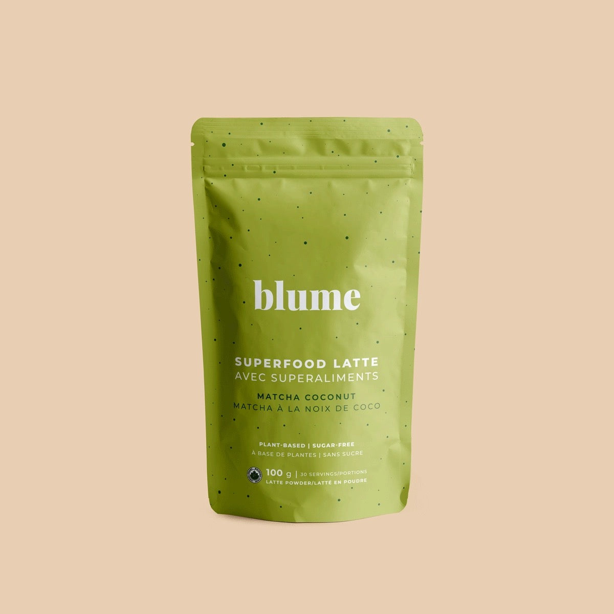 Organic BLUME Superfood Latte - Matcha Coconut Flavor | Dairy-Free, Vegan, Gluten-Free | Perfect for Morning Energy Boost, Post-Workout Recovery & Healthy Lifestyle