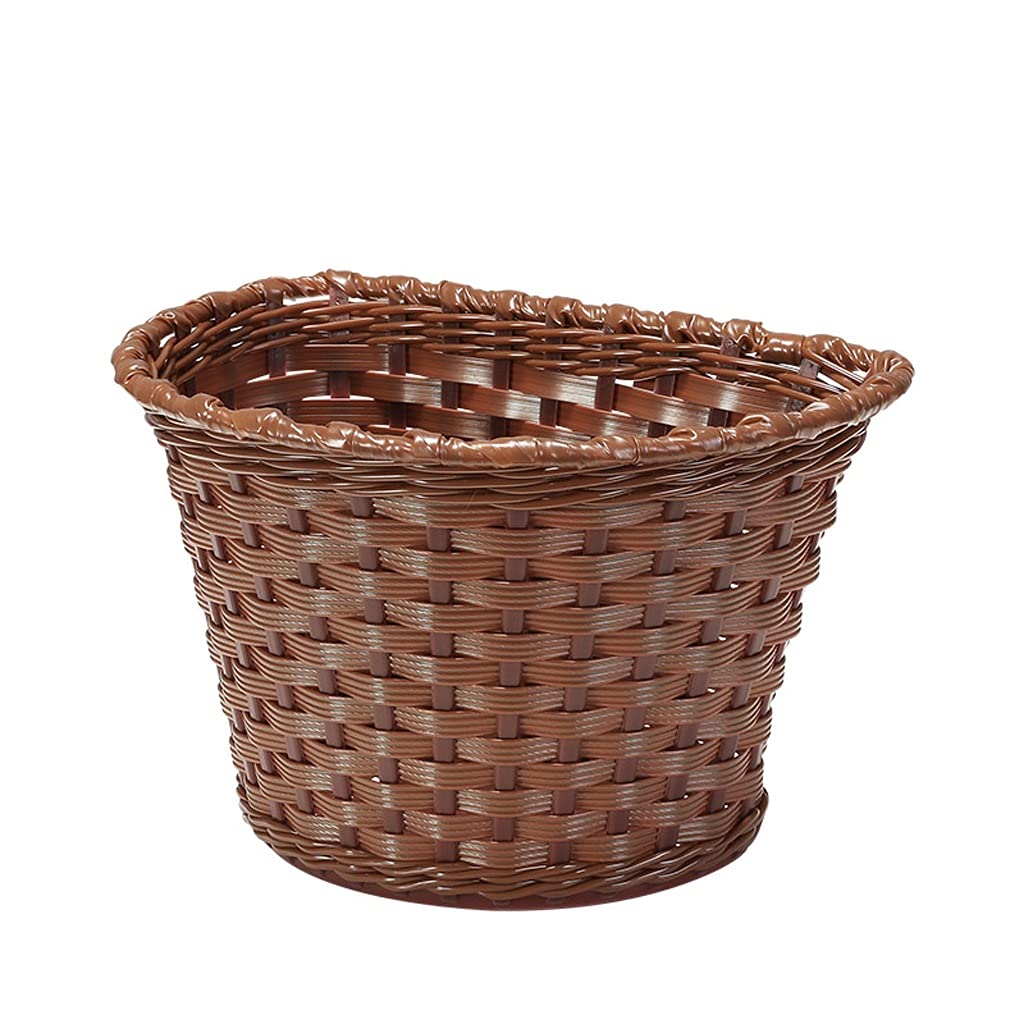 Willow Woven Bike Basket for Kids - Front Handlebar Storage Basket for Bicycles, Durable & Stylish (Brown) - Perfect for School Commute, Picnic Trips & Outdoor Adventures