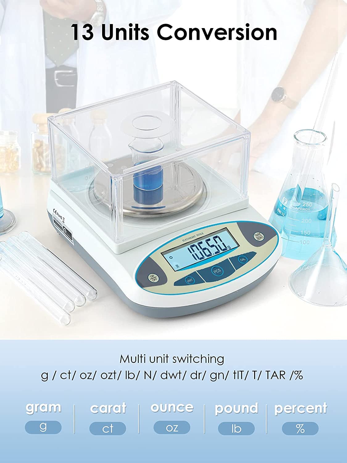 CGOLDENWALL 3000g x 0.01g Digital Precision Lab Scale - High Accuracy Analytical Balance for Jewelry, Science & Laboratory Use - 0.01g Resolution, 110V - Perfect for Weighing Gold, Chemicals & Small Items