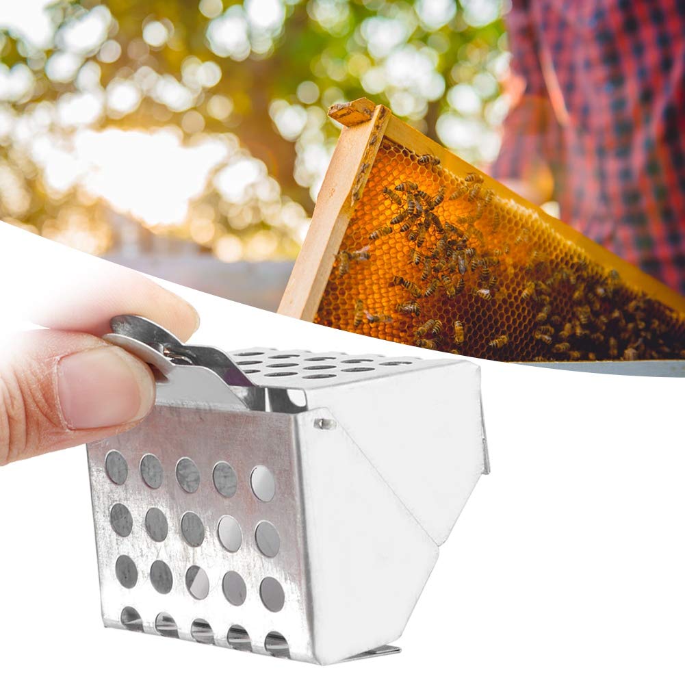 Yosoo Galvanized Iron Queen Bee Cage Clip - Beekeeping Tool for Queen Bee Catcher & Beekeepers | Perfect for Hive Management, Swarm Control & Bee Breeding