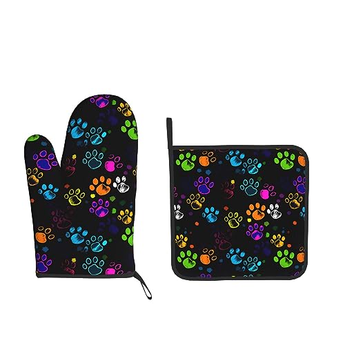 Colorful Dog Paw Print