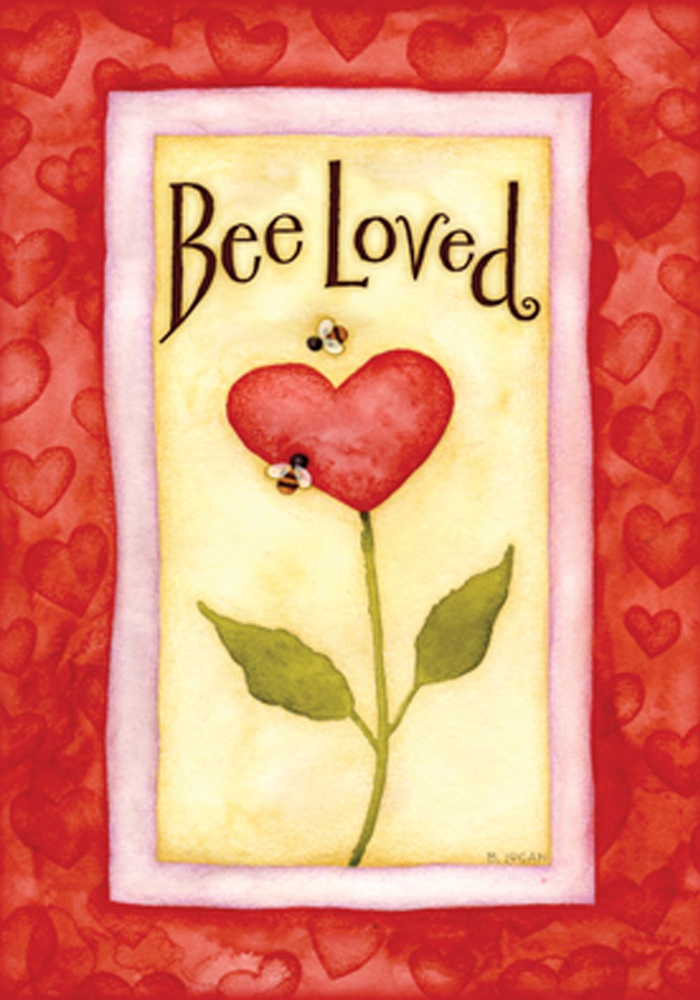 Toland Home Garden 108049 Double Sided Valentine's Day Garden Flag - 28x40 Inch Outdoor Yard Decoration with Bee Design | Perfect for Front Porch, Lawn, and Valentine's Day Home Decor