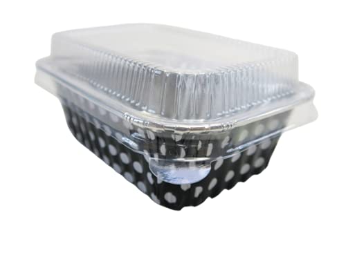 KitchenDance Disposable Aluminum Mini 6oz Loaf Pans (6 Ounce) - 12 Pack with Lids - Perfect for Baking, Meal Prep & Party Favors - Great for Muffins, Brownies & Individual Desserts