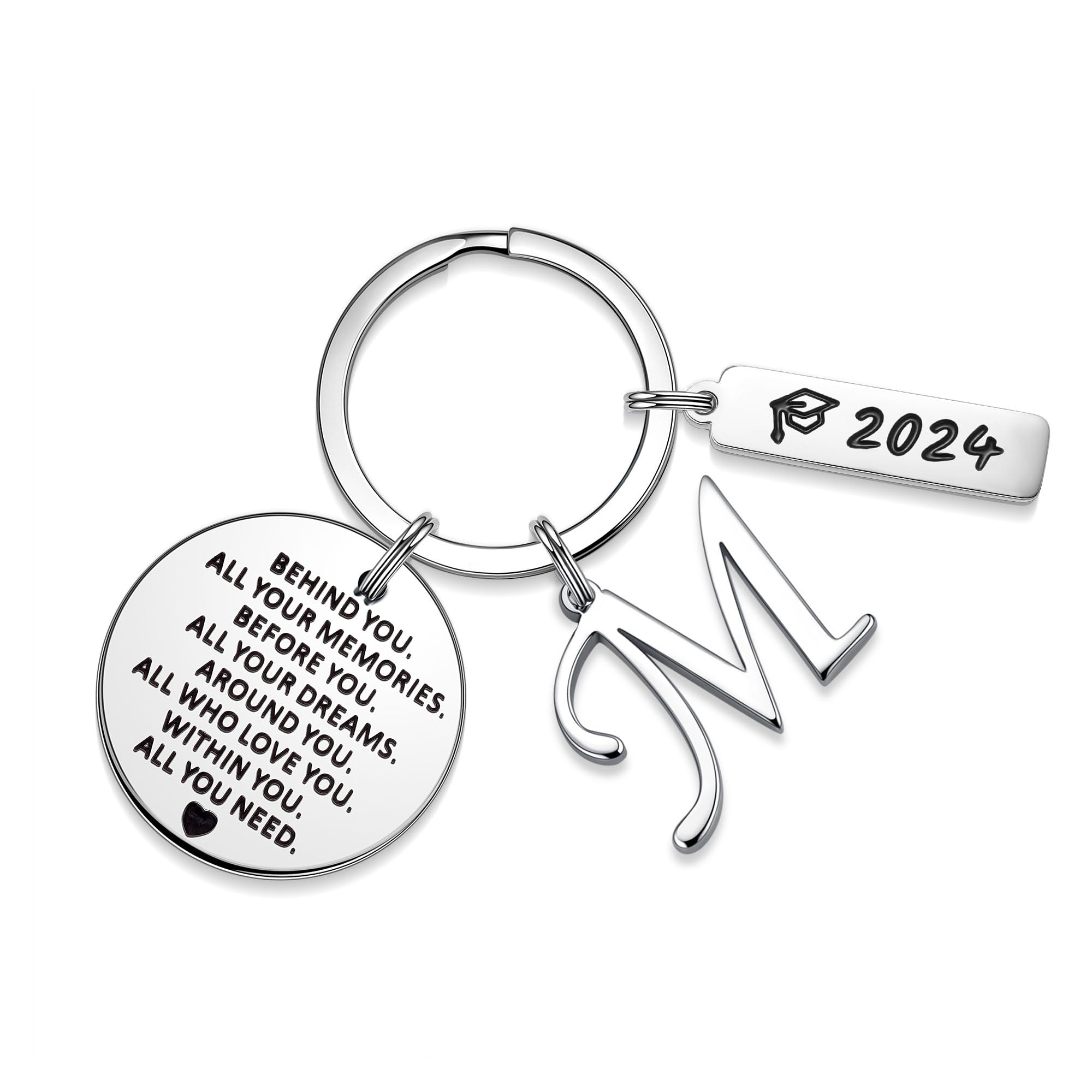 2024 Graduation Keychain for Her & Him - Personalized Class of 2024 High School & College Gift for Teen Girls & Boys | Perfect Graduation Party Favors & Keepsakes