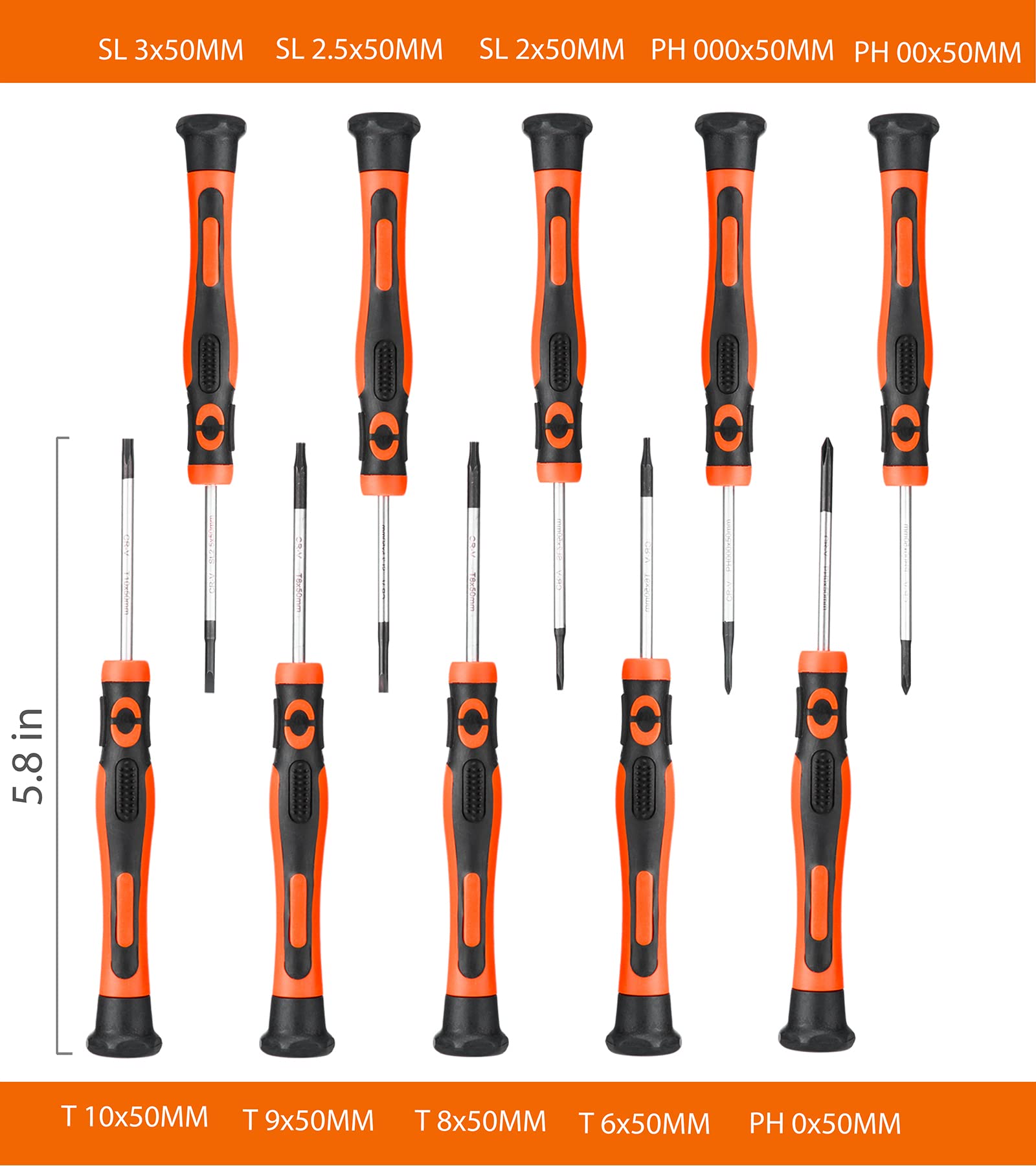 120-Piece Magnetic Screwdriver Set with Case - Slotted, Phillips, Hex, Pozidriv & Torx Bits - Professional Precision Tool Kit for DIY, Electronics Repair & Home Improvement Projects
