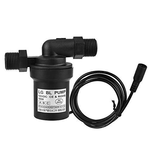 12V 10W Solar Water Pump - High Temperature Brushless DC Circulation Pump with 1/2