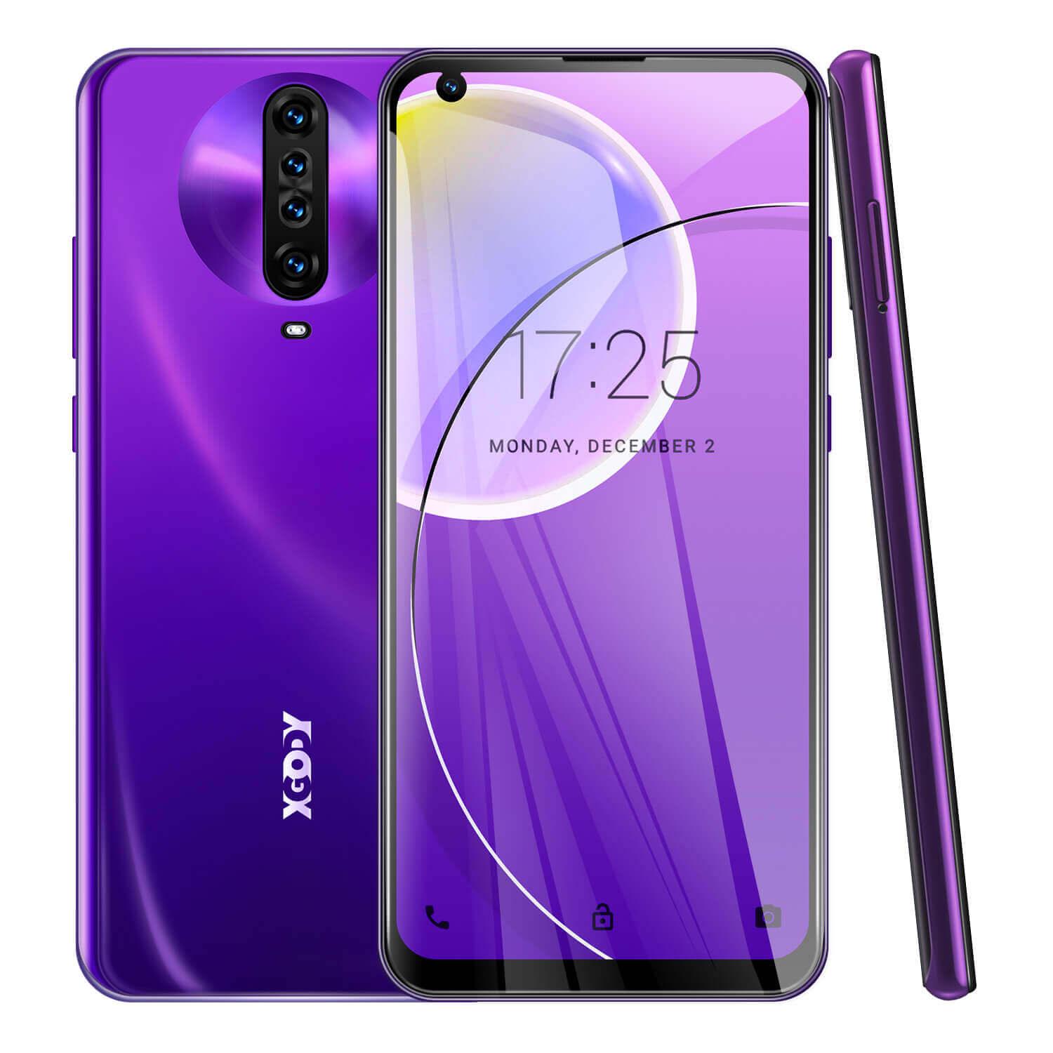 XGODY K30 Pro 4G Unlocked Smartphone - 6.8 Inch HD Display, Android 10.0, 32GB Storage, Dual SIM, 3000mAh Battery - Perfect for Travel, Business & Everyday Use