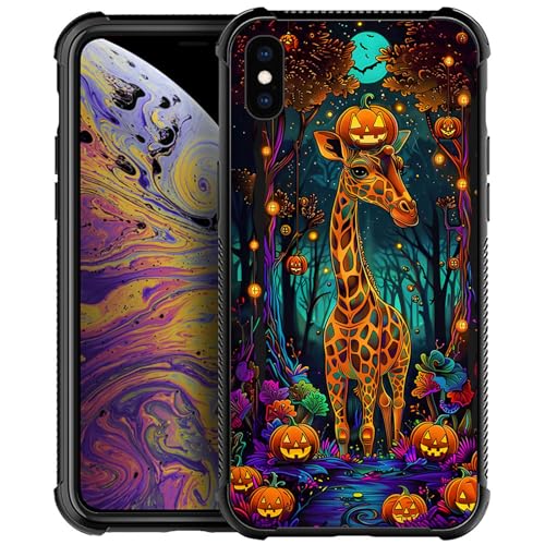 Enchanted forest cute giraffe head pumpkin
