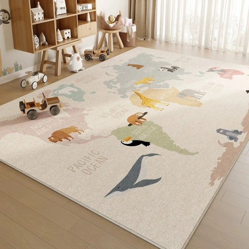 Siena PlayScape Waterproof & Spillproof Baby Nursery Rug - Soft Non-Slip Play Mat for Kids Room, Daycare & Toddler Play Area