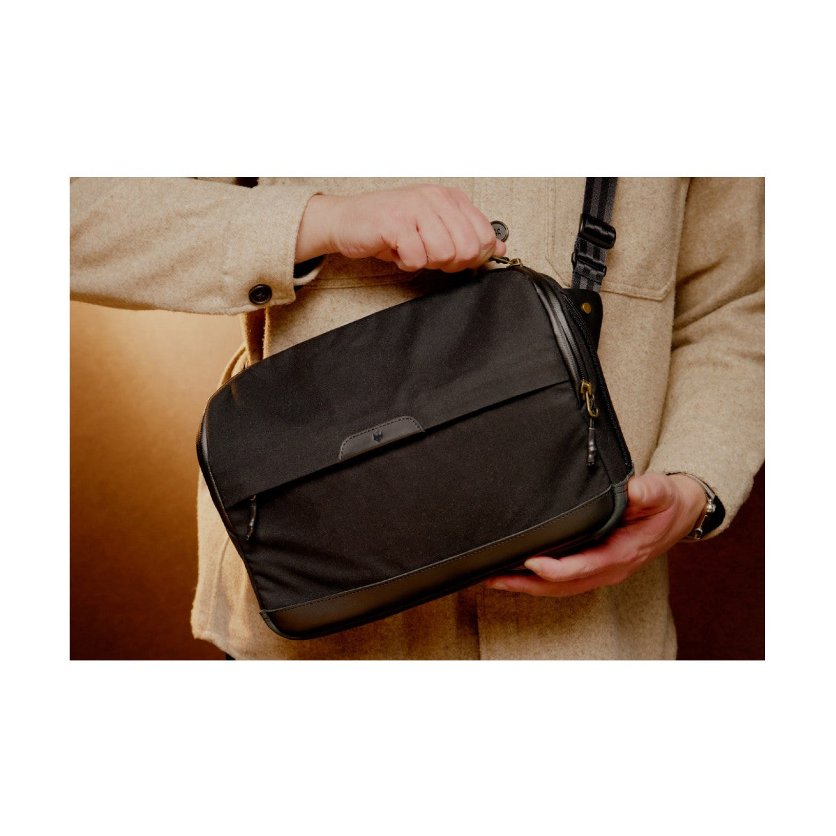 Clever Supply Camera Sling Bag - Adjustable Black Crossbody Pouch for DSLR & Mirrorless Cameras - Perfect for Travel, Hiking & Outdoor Photography