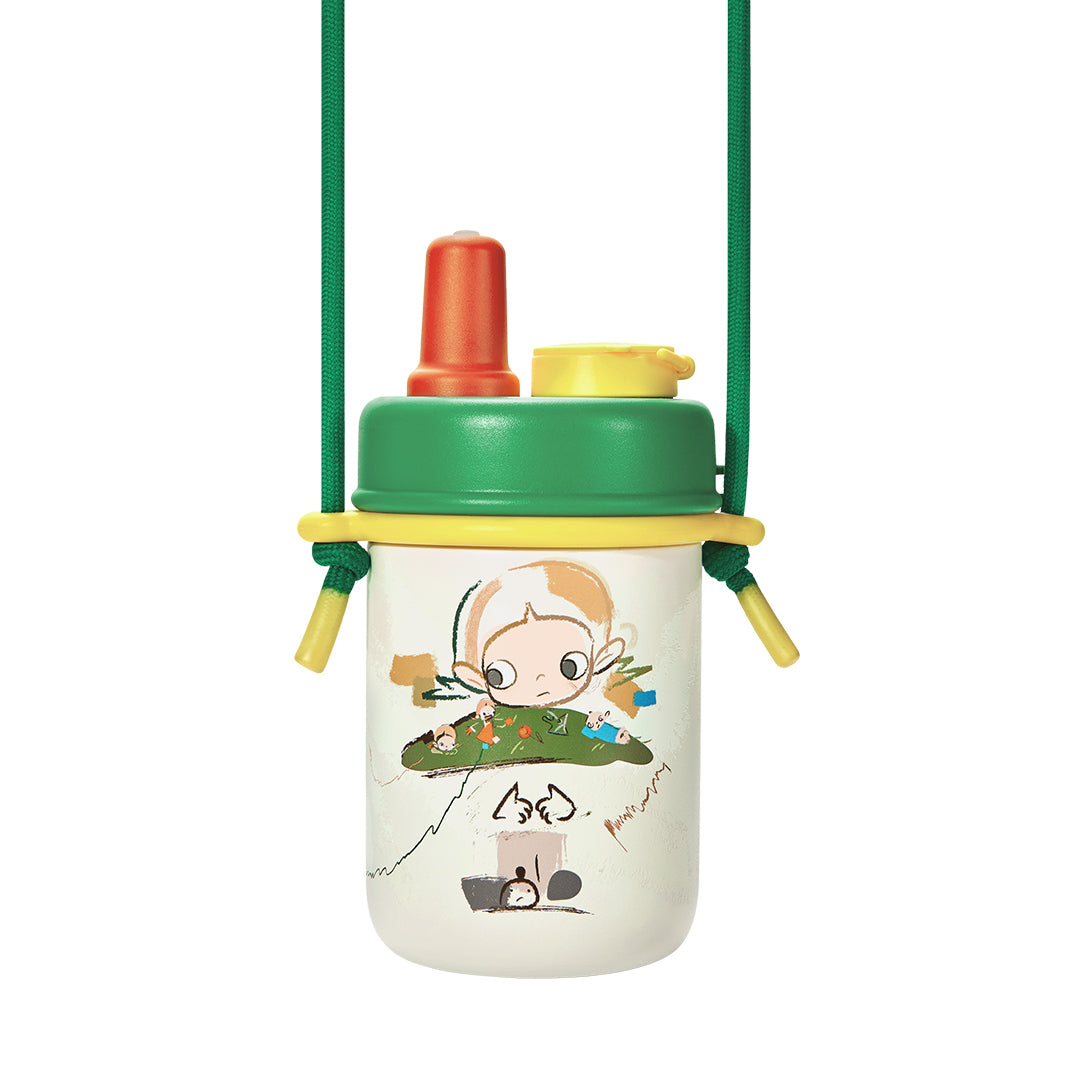 POP MART Zsiga Borderline Drifter Series Portable Straw Cup - Cute Anime Character Tumbler for Kids & Adults, Leak-Proof Travel Water Bottle for School, Office, Gym & Outdoor Activities