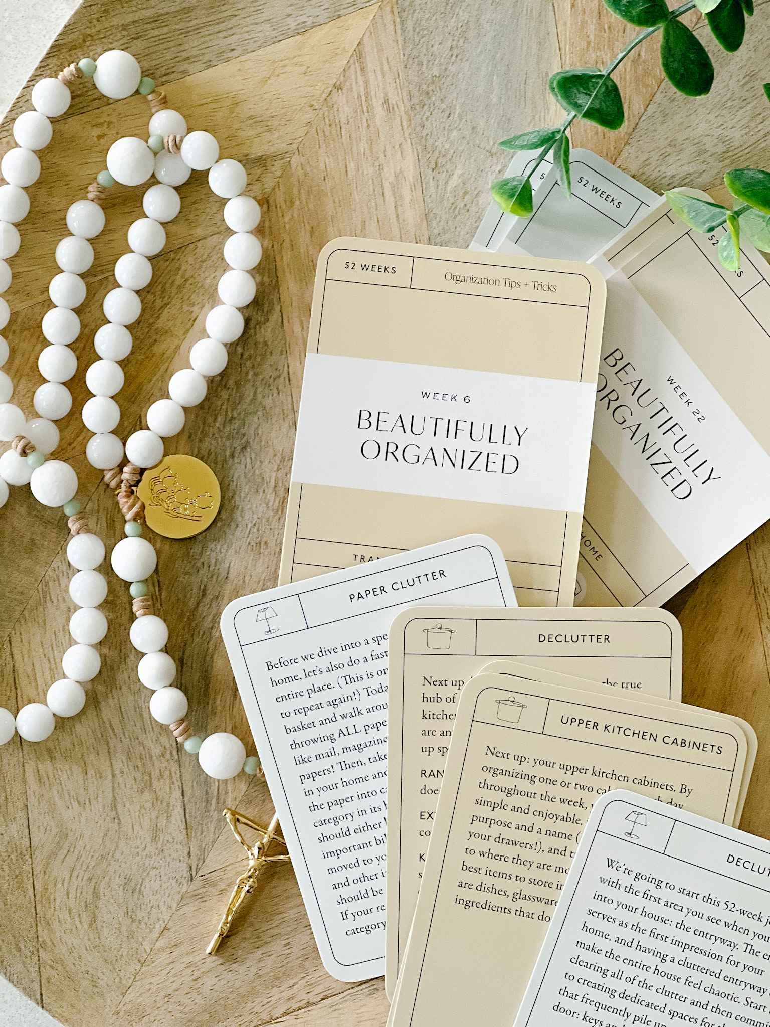 52 Weeks Beautifully Organized Card Deck - Daily Planning & Goal Setting for Productivity & Success