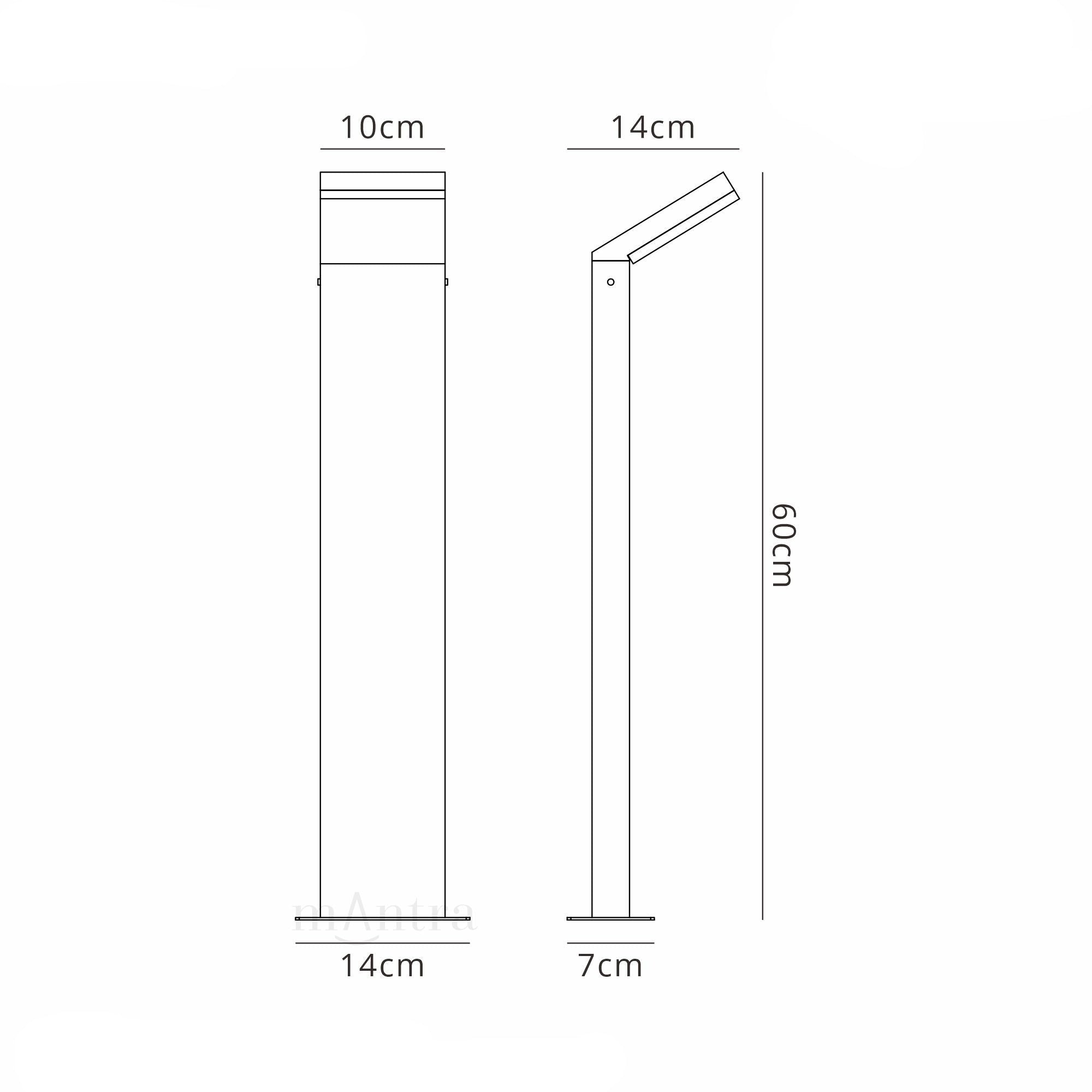 12W LED Alpine Bollard Light - 3000K Warm White, 1020 Lumens, IP65 Waterproof, Anthracite Finish - Perfect for Garden Pathways, Driveways, and Outdoor Landscape Lighting