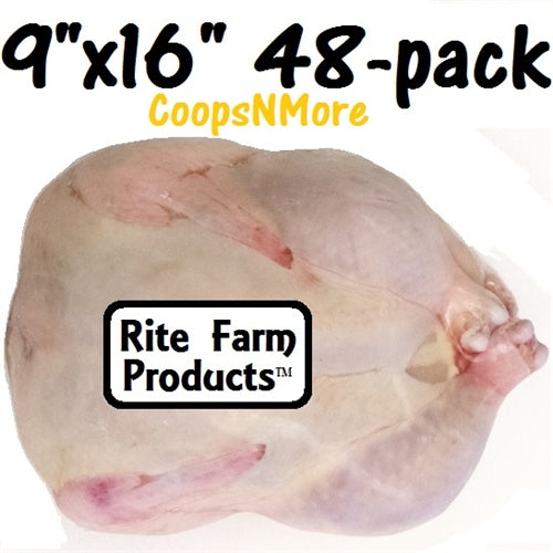 48 Pack 9x16 Poultry Shrink Bags for Chicken, Turkey & Meat - Freezer Safe Vacuum Sealer Bags for Freshness & Long-Term Storage - Perfect for Home Butchering, Meal Prep & Bulk Freezing