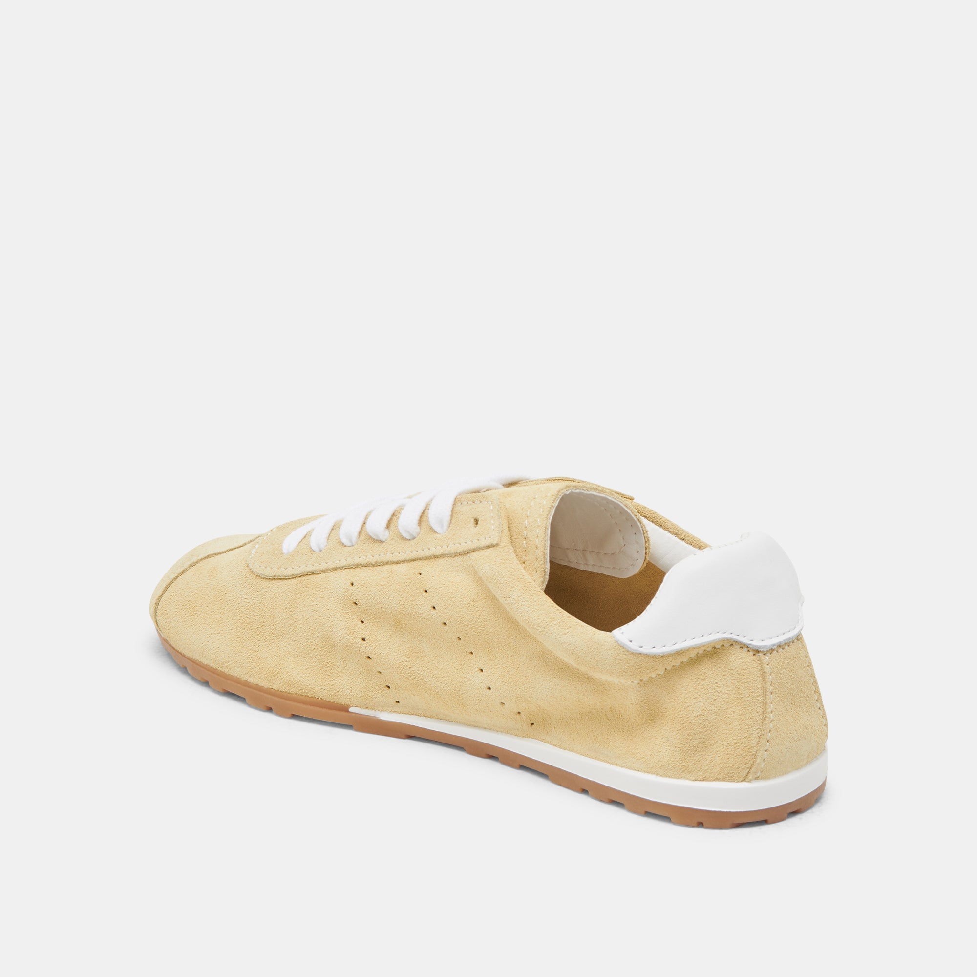 SERINA Women's Yellow Suede Sneakers - Comfortable Casual Walking Shoes for Everyday Wear, Workout & Outdoor Activities