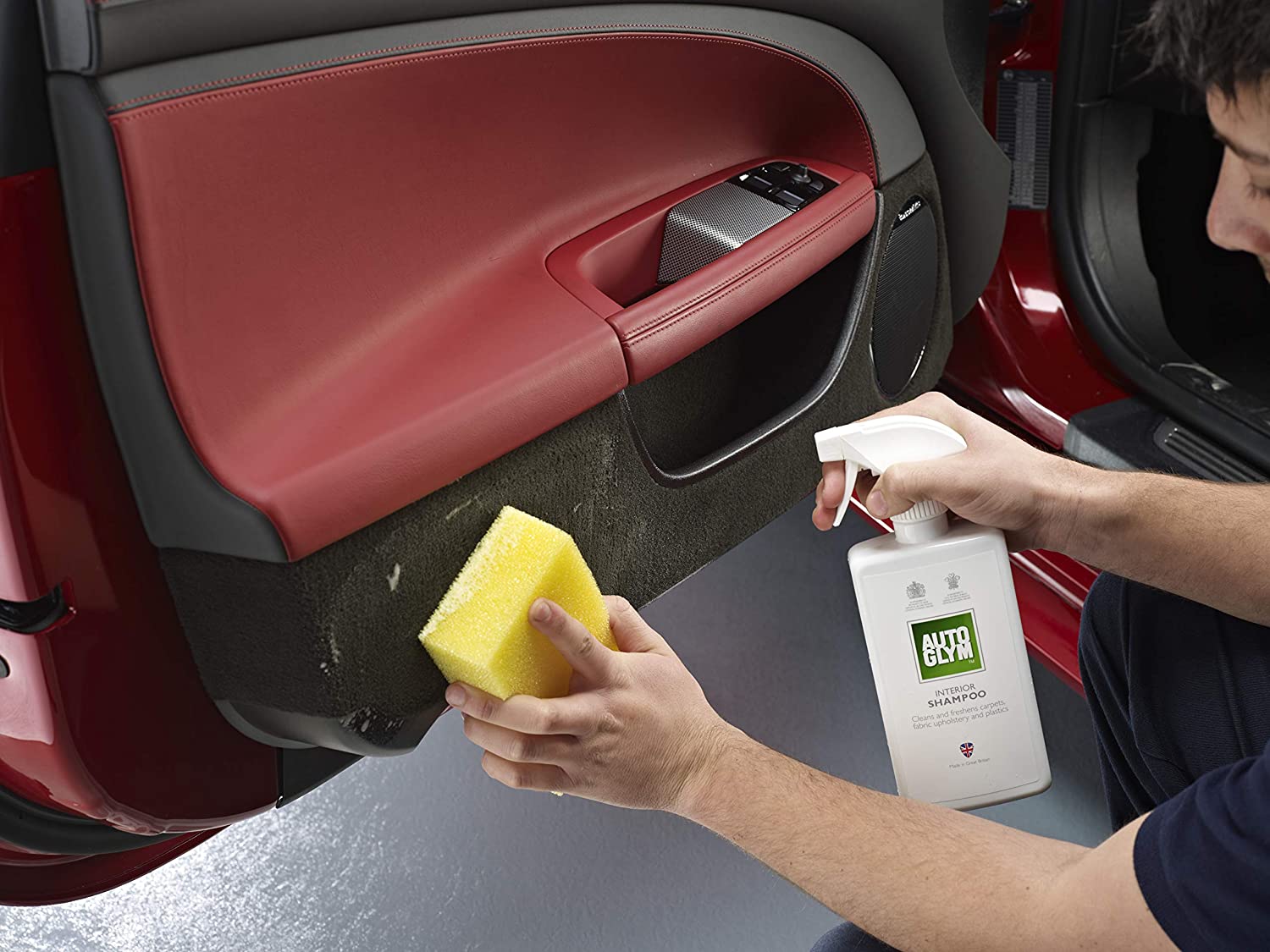 Autoglym Interior Shampoo - Premium Car Upholstery Cleaner for Leather & Fabric Seats | Deep Cleans & Protects | Ideal for Cars, Trucks & SUVs