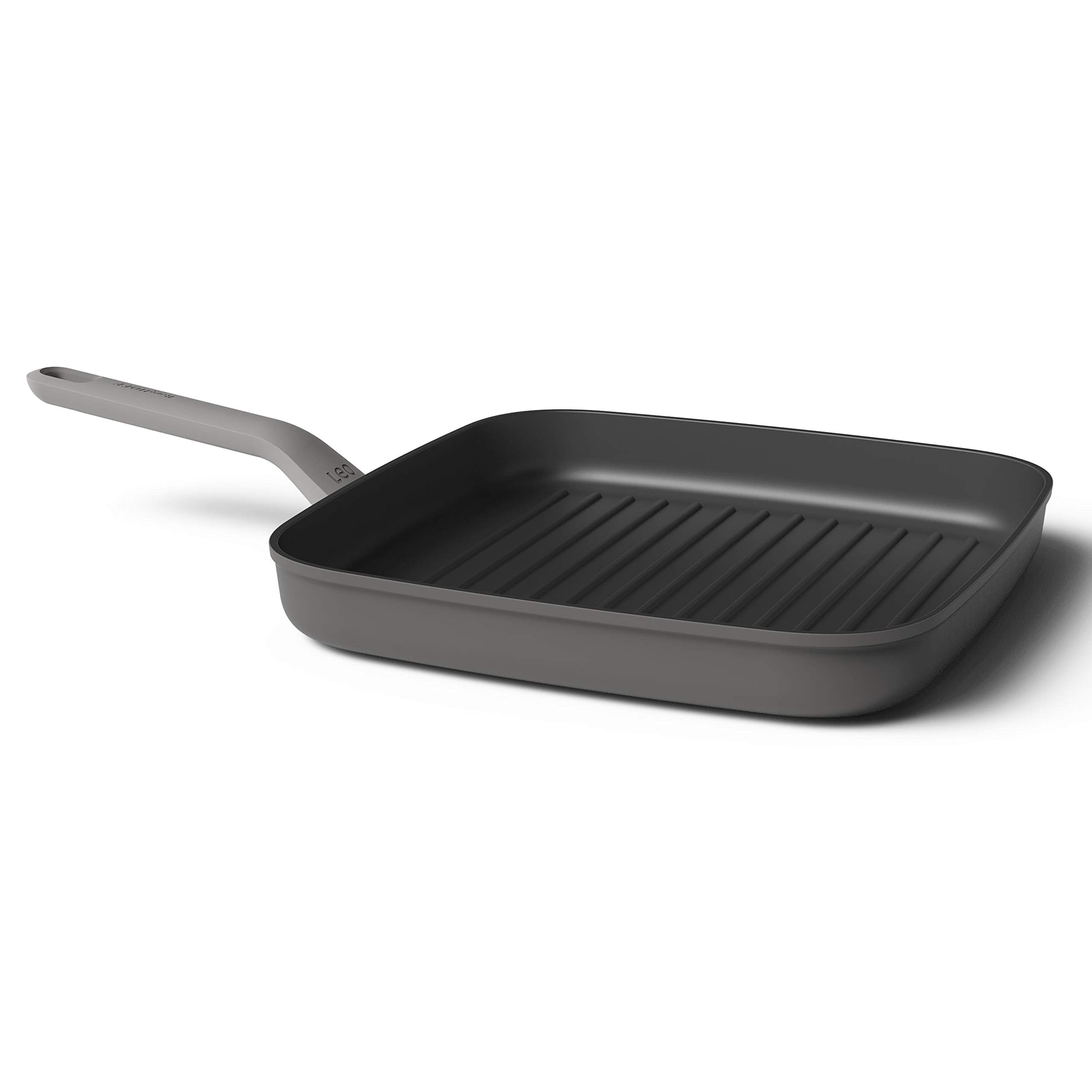 BergHOFF 3950177 Non-Stick Grill Pan 28cm - Aluminum Induction Cookware with Ergonomic Handle for Gas, Vitro & Electric Stoves - Perfect for BBQ, Steaks & Panini at Home