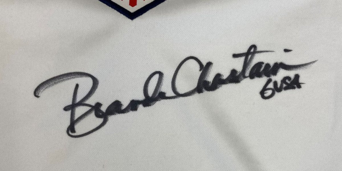 Brandi Chastain Autographed USA White Nike Women's Soccer Jersey - Authentic Signed Collectible for Fans & Memorabilia Enthusiasts - Perfect for Display, Gifting, and Sports Memorabilia Collections