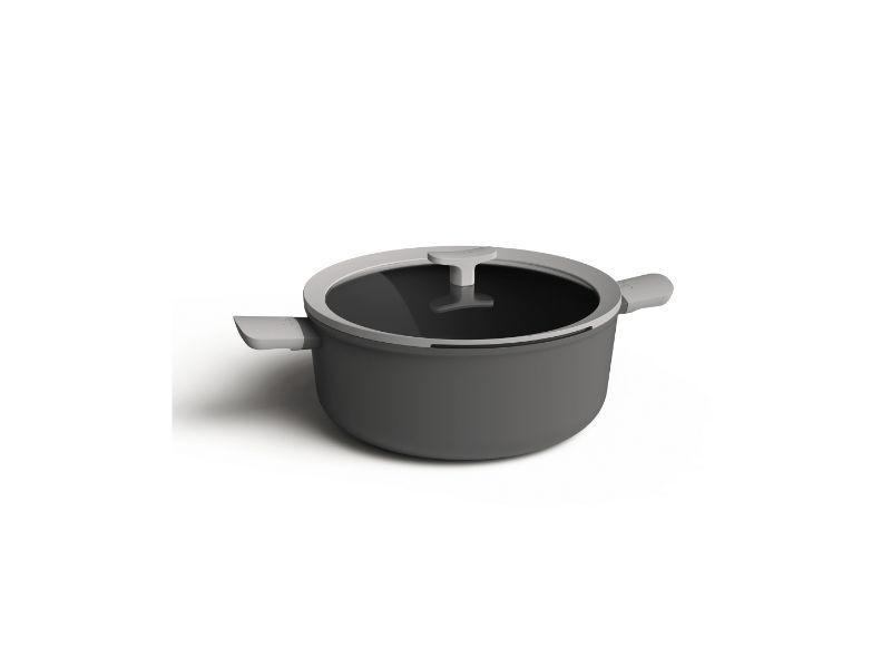 BergHOFF Leo 11 Covered Stockpot 6.5 Quart (6.2L) Grey - Premium Stainless Steel Cooking Pot with Lid for Soups, Stews & Pasta | Perfect for Home Chefs & Professional Kitchens