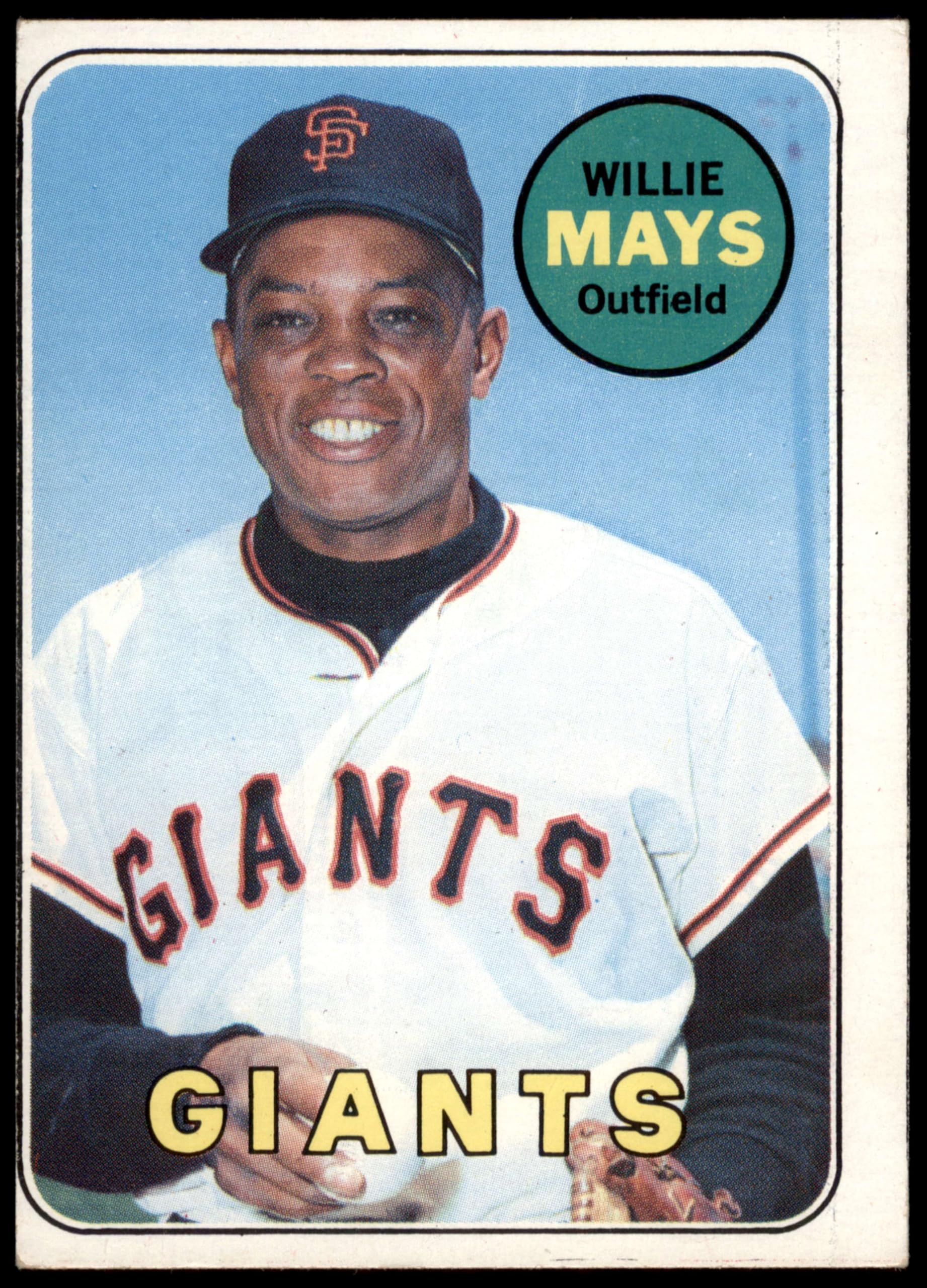 1969 Topps #190 Willie Mays San Francisco Giants Baseball Card - Vintage MLB Collectible - Perfect for Sports Memorabilia Collections & Baseball Fan Gifts