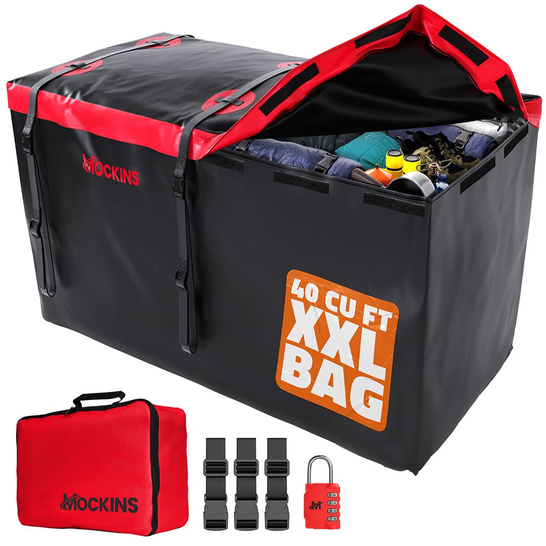 40 Cu Ft Waterproof Cargo Bag 70x30x33 - Heavy Duty Roof Top Carrier for Travel, Camping & Outdoor Adventures