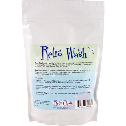 Eco-Friendly Retro Wash Laundry Detergent Powder - 1 lb Bag | Gentle on Clothes & Skin | Perfect for Vintage Fabrics, Baby Clothes & Sensitive Skin