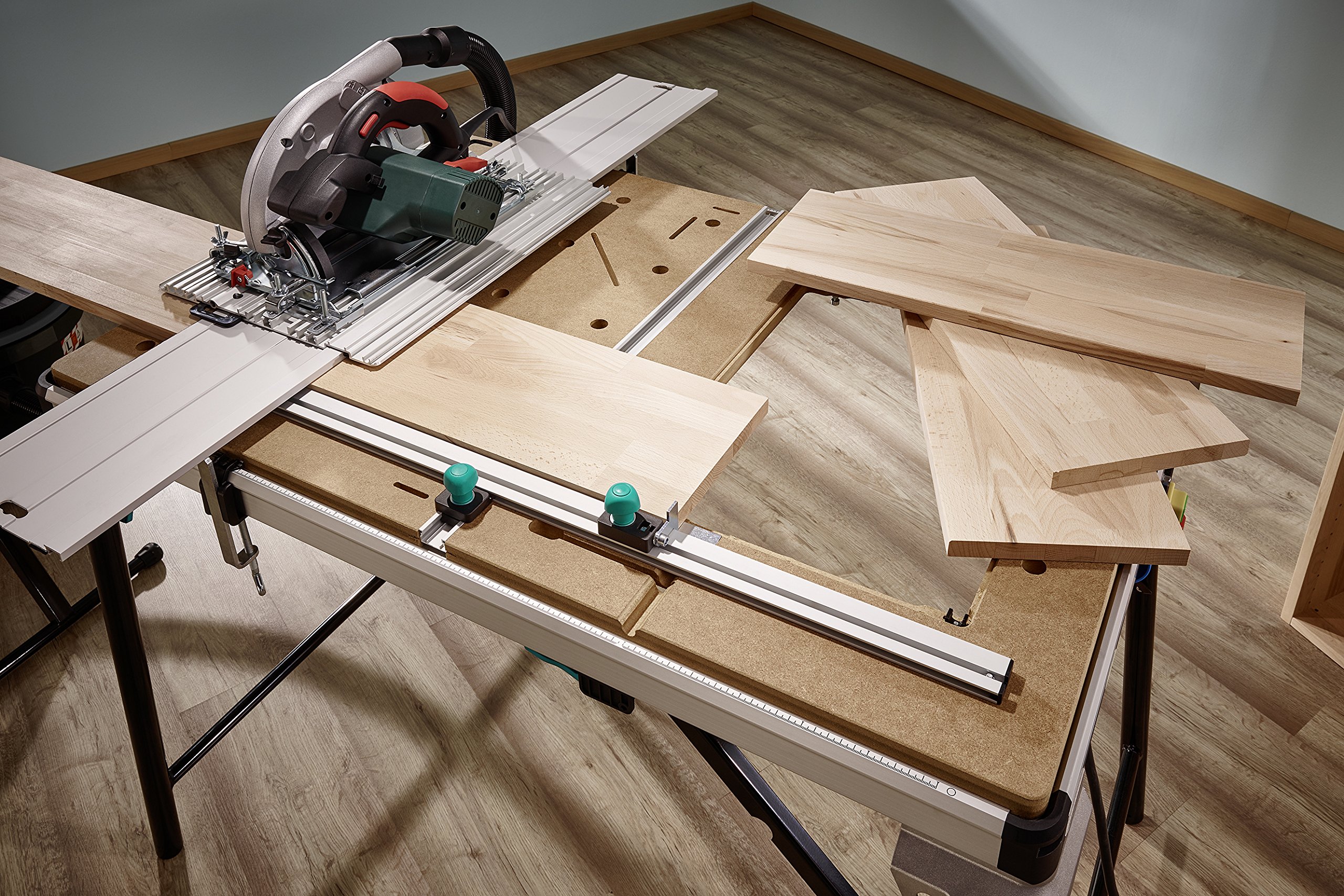 MASTER Cut 2500 Professional Saw Table & Workstation - Heavy Duty Woodworking Bench for DIY Projects & Home Workshops