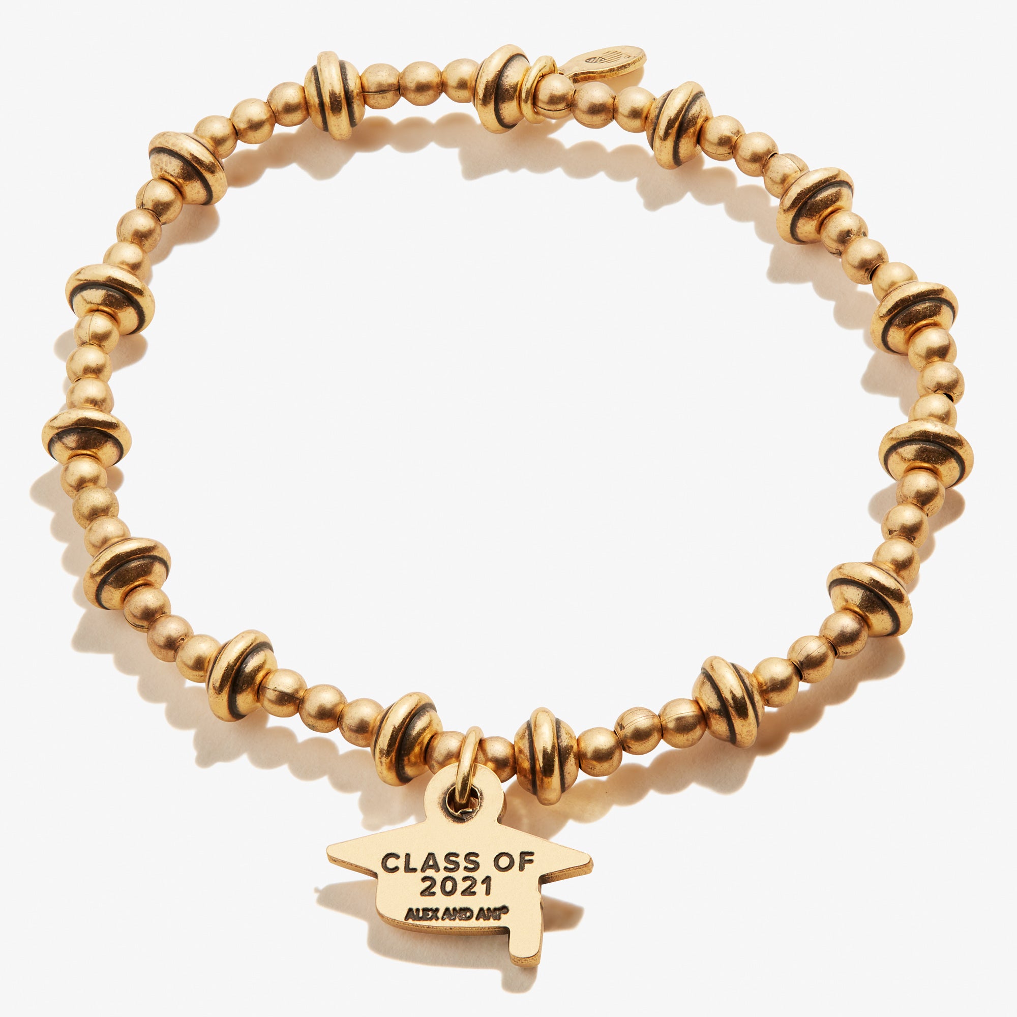 Class of 2021 Graduation Stretch Bracelet - Commemorative Gift for High School & College Graduates - Perfect for Graduation Ceremonies, Parties & Yearbook Photos