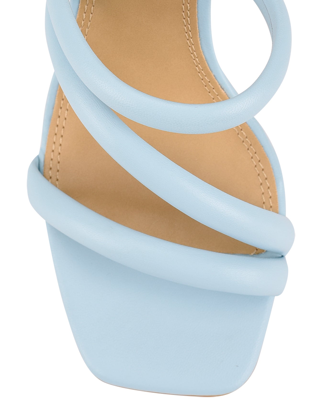 Spence Women's Heeled Sandals - Pale Blue Leather Dress Shoes for Summer Weddings & Evening Events